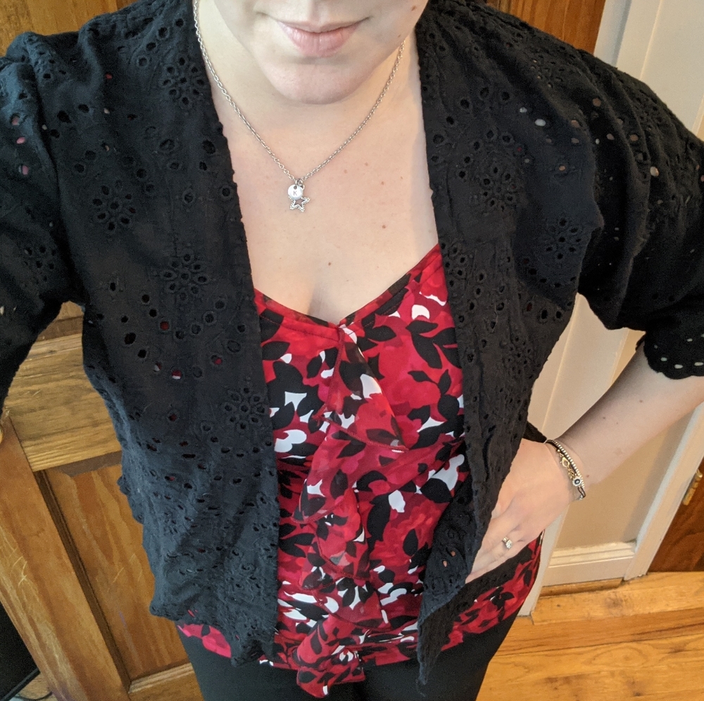 Lightweight Eyelet Blazer